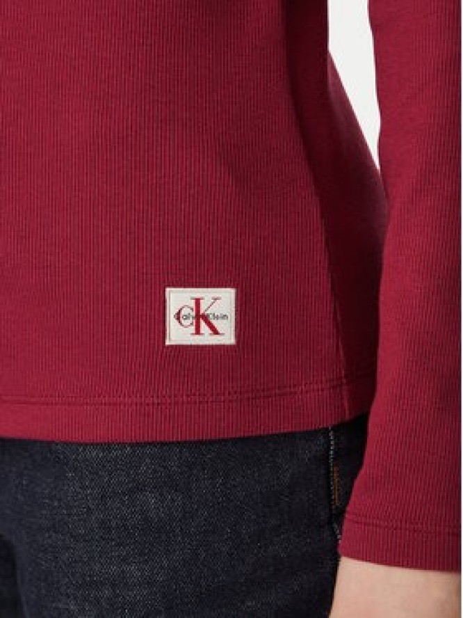 Calvin Klein Jeans Bluzka LV047G207G Bordowy Regular Fit