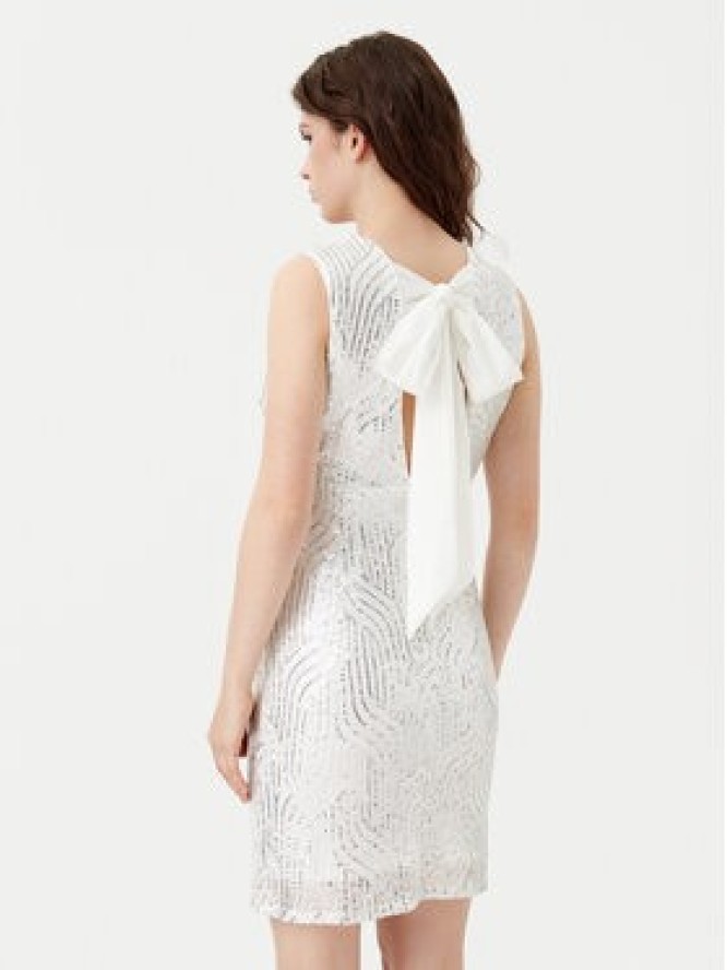 YAS Sukienka koktajlowa Olga 26036725 Srebrny Regular Fit