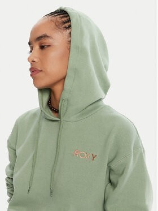 Roxy Bluza ERJFT04996 Zielony Regular Fit