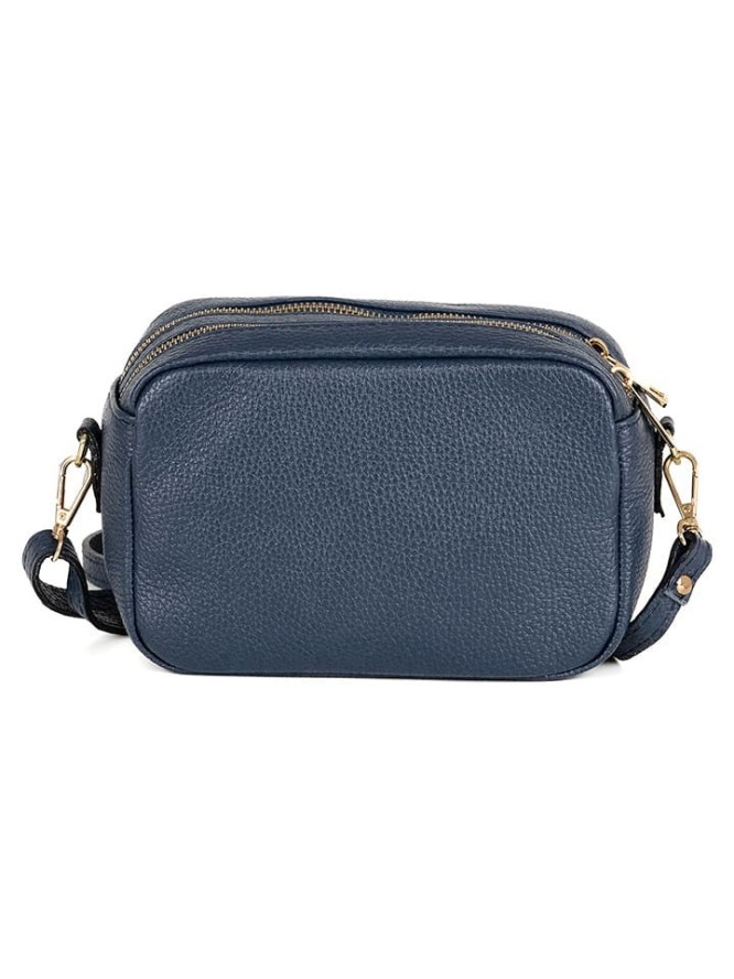 Mia Tomazzi Skórzana torebka "Astolfo" w kolorze granatowym - 23 x 16 x 11 cm rozmiar: onesize