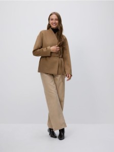 Kurtka z wełną - beżowy