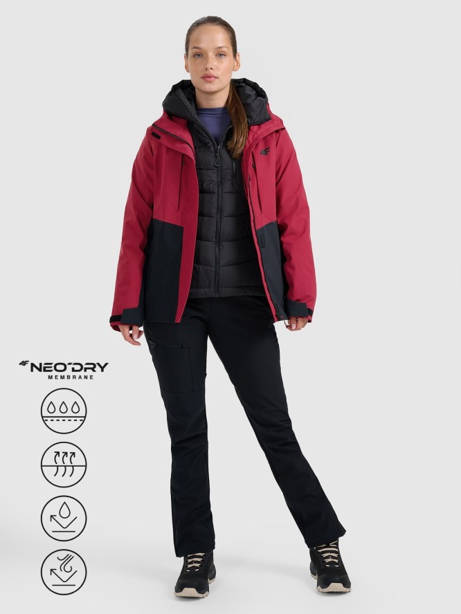 4F Kurtka trekkingowa membrana 10000 damska - czerwona S