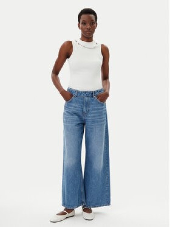 HUGO Top Delanive 50534050 Biały Slim Fit