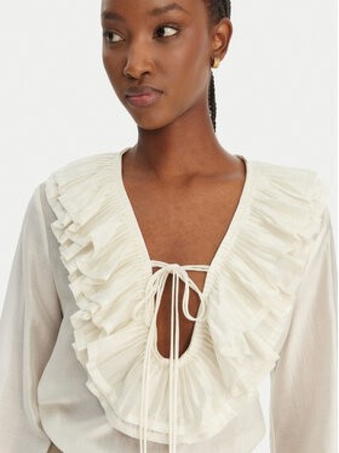 Eleh Bluzka SS260116 Biały Regular Fit