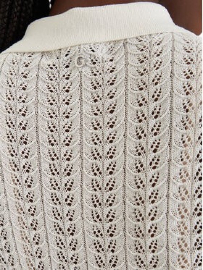 Guess Sweter W6GR25 Z0672 Biały Regular Fit