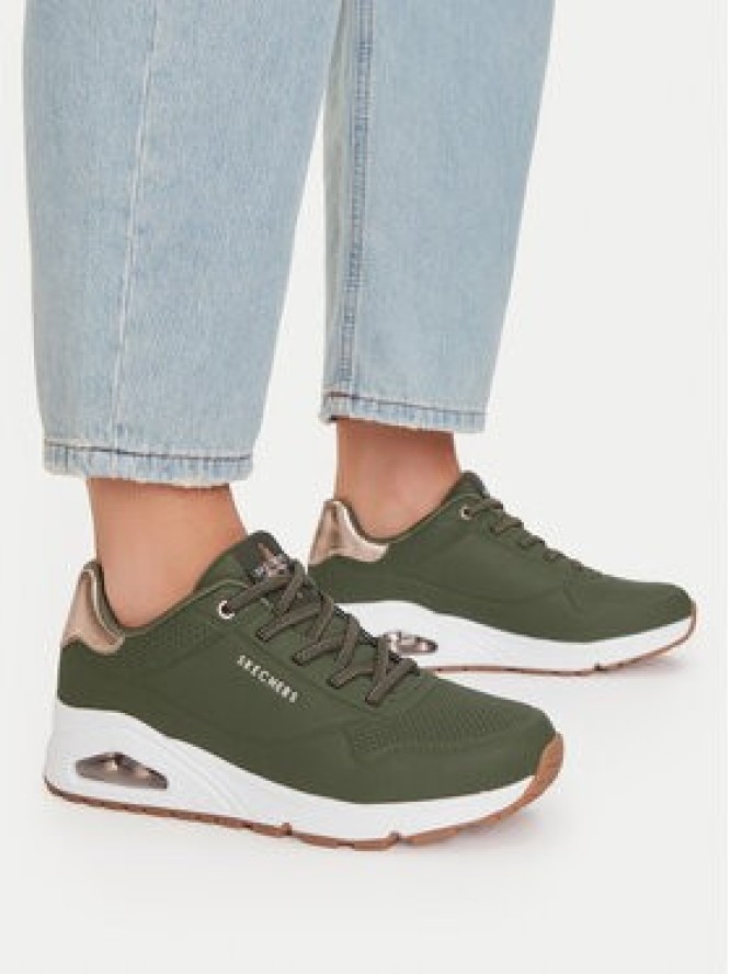Skechers Sneakersy Uno Shimmer Away 155196/OLV Khaki