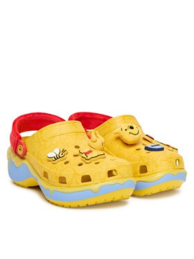 Crocs Klapki Disney Winnie The Pooh Classic Platform Clog 211092 Żółty