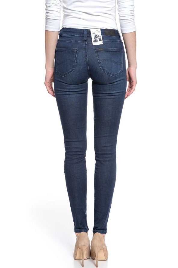 SPODNIE DAMSKIE LEE SCARLETT POLISHED INDIGO L526RKKD 112111857