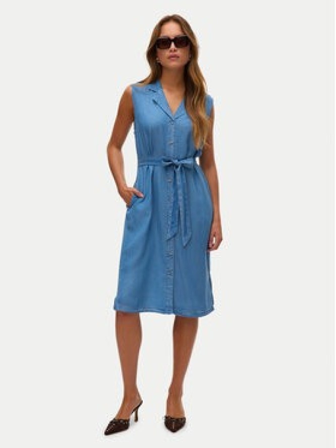 Vero Moda Sukienka letnia Bree 10304888 Niebieski Regular Fit