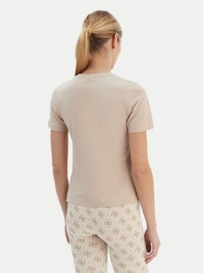 Guess T-Shirt V6RI20 J1314 Beżowy Regular Fit