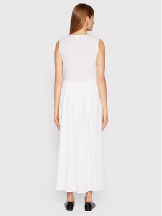 Max Mara Beachwear Sukienka letnia Volante 32210128 Biały Regular Fit