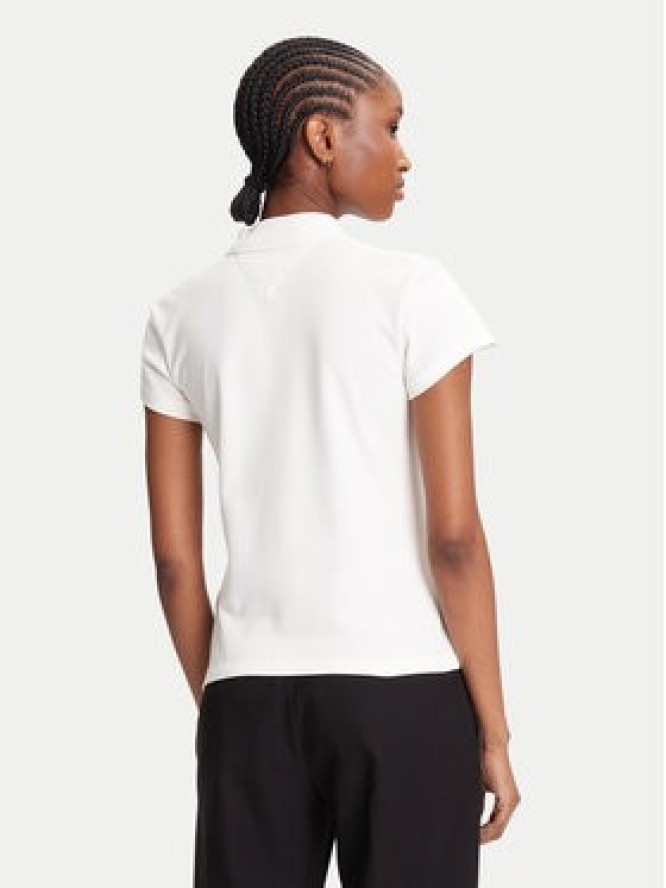 Tommy Hilfiger Polo Gold Button WW0WW45768 Écru Slim Fit