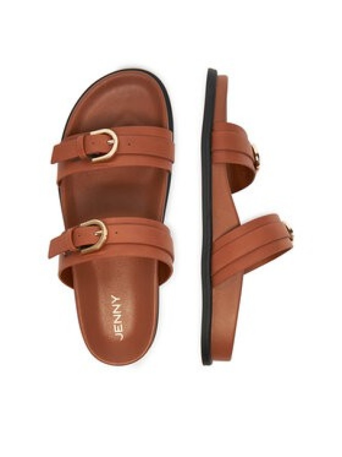 JENNY Klapki L09092 Brązowy