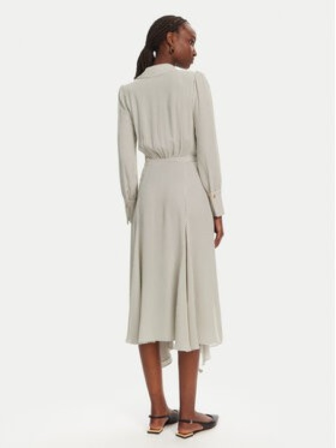 Elisabetta Franchi Sukienka koszulowa AB86552E2 E84 Écru Regular Fit