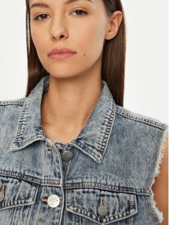 One Teaspoon Kamizelka 26832 Niebieski Regular Fit