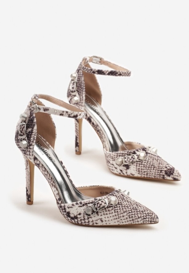 Wężowe Szpilki Ozdobione Cyrkoniami i Aplikacjami Ridirianne