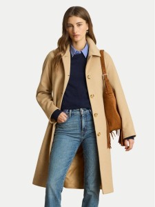 LAUREN RALPH LAUREN Płaszcz wełniany 297P04140002 Beżowy Regular Fit