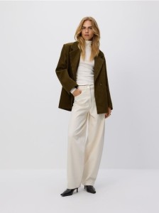 Jeansy balloon fit - kremowy