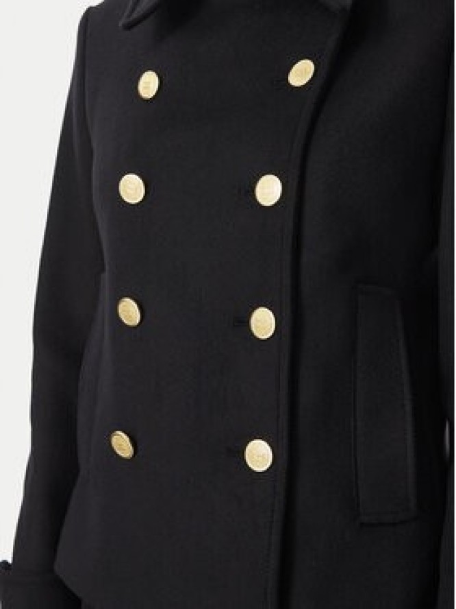 Tommy Hilfiger Płaszcz wełniany WW0WW51522 Czarny Regular Fit