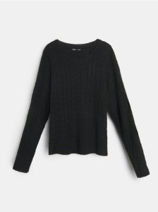 Sweter w prążki - czarny