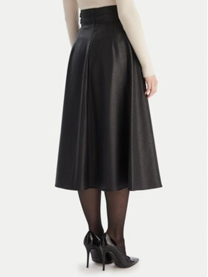 Fracomina Spódnica z imitacji skóry FS25WG2001P41101 Czarny Regular Fit