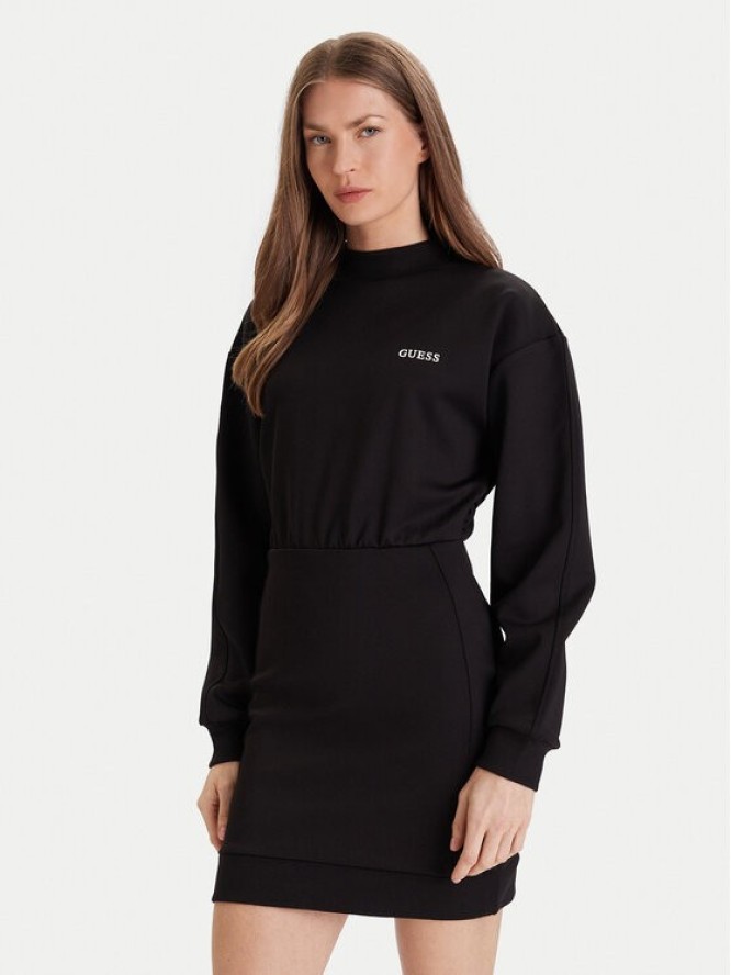 Guess Sukienka codzienna V5YK02 KCX22 Czarny Regular Fit