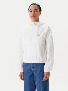 Tommy Jeans Wiatrówka Jacquard DW0DW20952 Écru Relaxed Fit