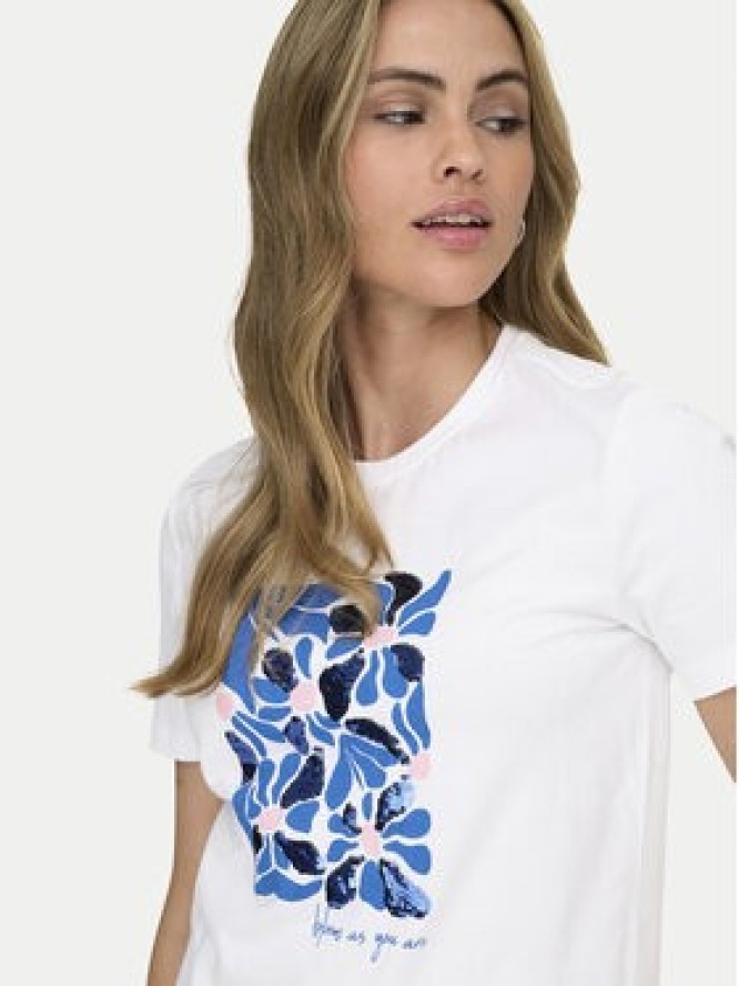 ONLY T-Shirt Kita 15367568 Biały Regular Fit