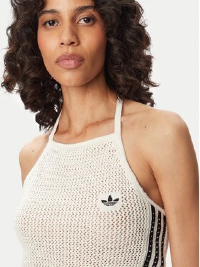 adidas Top Knitted Crochet KC6485 Biały Slim Fit