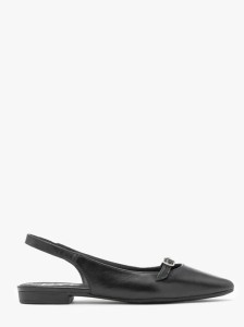 Czarne baleriny slingback