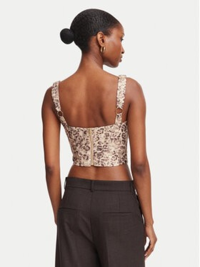 Bardot Top Carolina 60423TB Brązowy jasny Slim Fit