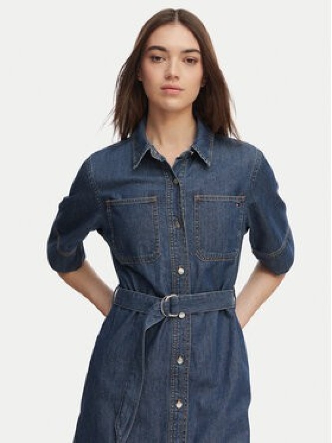 Tommy Hilfiger Sukienka jeansowa WW0WW50622 Niebieski Regular Fit