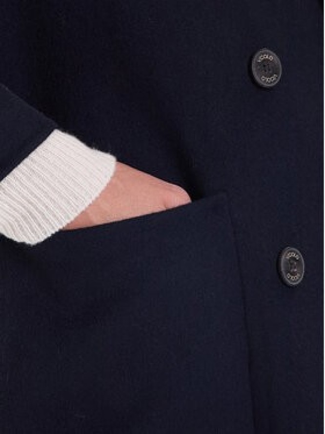 ViCOLO Płaszcz wełniany TF0001 Granatowy Regular Fit