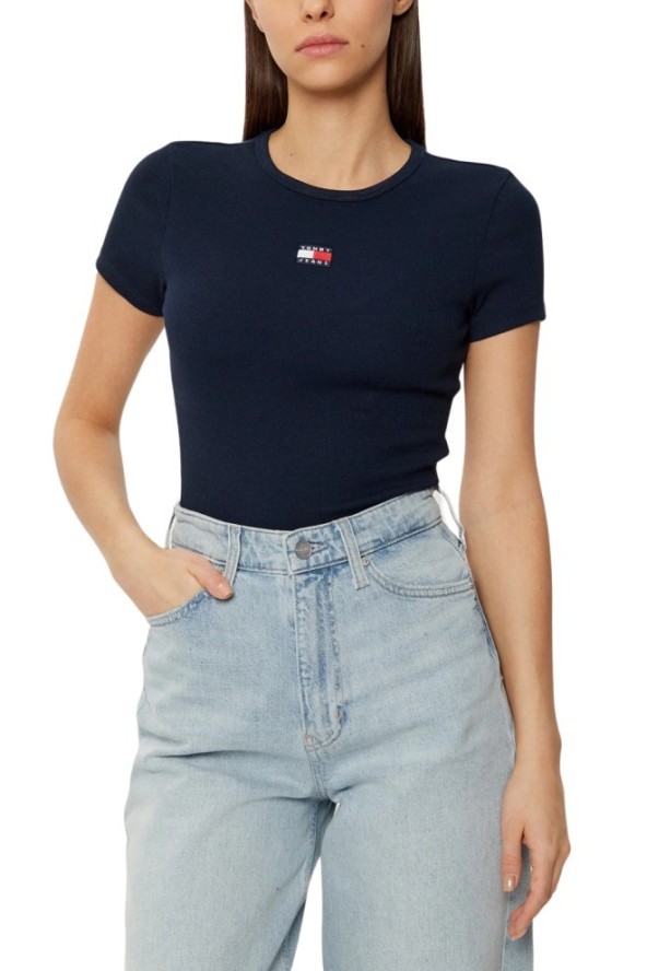 TOMMY JEANS Granatowy t-shirt damski, Rozmiar XL