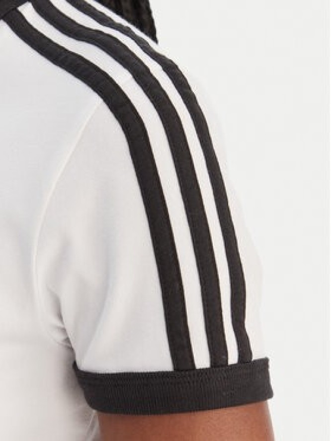 adidas T-Shirt 3-Stripes KD3683 Biały Slim Fit
