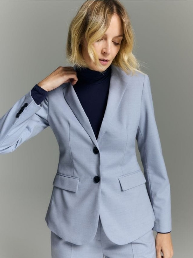 Marynarka z domieszką wełny - jasnoszary