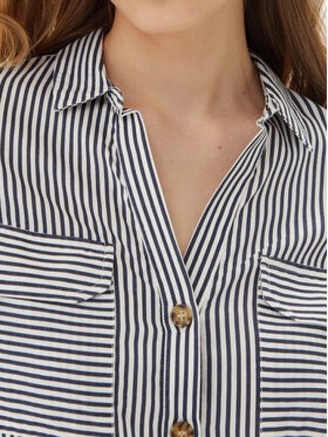 Vero Moda Koszula Bumpy 10275283 Granatowy Regular Fit