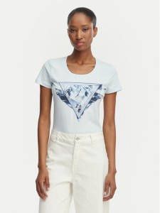 Guess T-Shirt W6GI11 K3026 Niebieski jasny Regular Fit