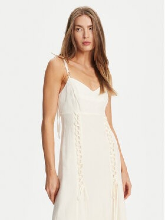 TWINSET Sukienka letnia 251TT2070 Écru Regular Fit