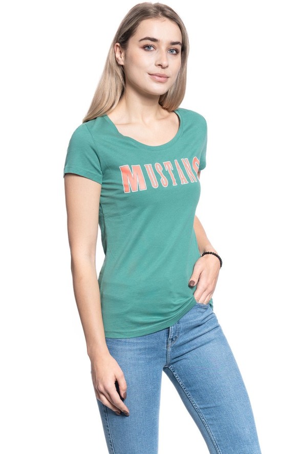 T-SHIRT DAMSKI MUSTANG ALEXIA C PRINT DEEP SEA 1009641 6318