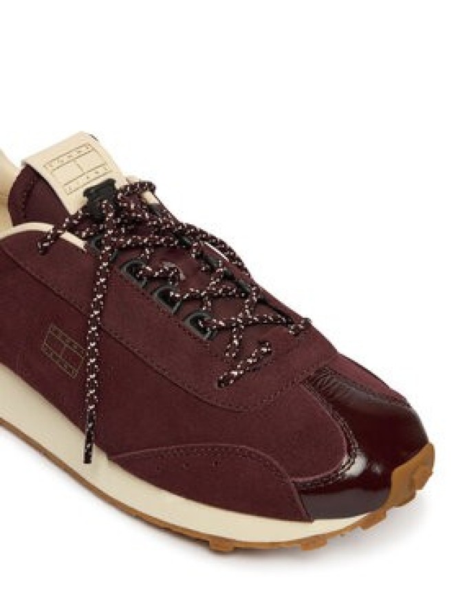 Tommy Jeans Sneakersy Tjw Retro Archive Runner Suede EN0EN03125 Bordowy