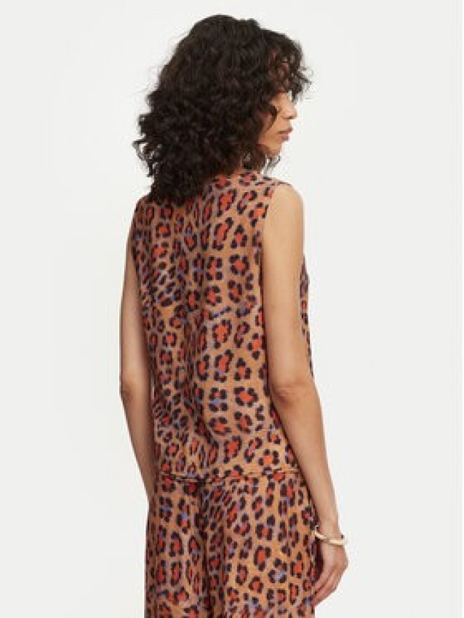 LOLA CASADEMUNT Top MS2615033 Brązowy Regular Fit