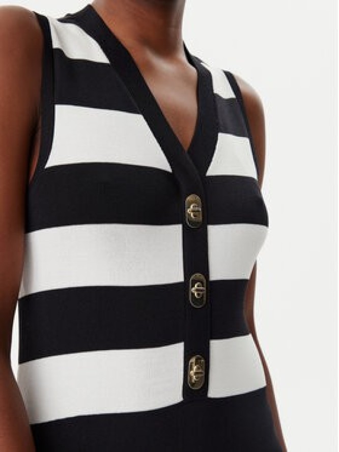 LOLA CASADEMUNT Sukienka dzianinowa LS2516001 Czarny Slim Fit