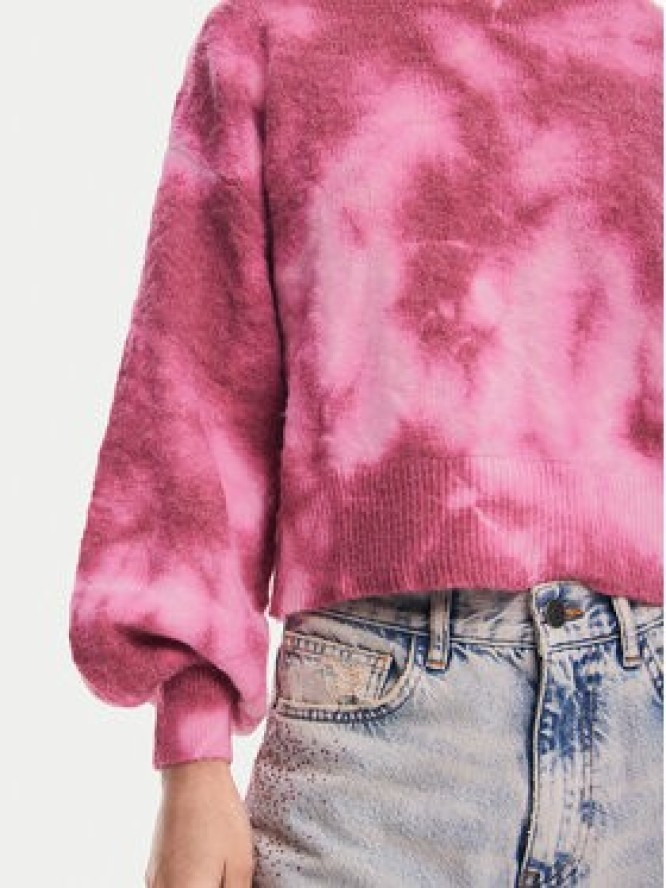 Desigual Sweter Victoria 24WWJF17 Różowy Relaxed Fit