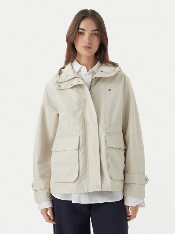 Tommy Hilfiger Kurtka przejściowa Utility WW0WW48612 Beżowy jasny Relaxed Fit
