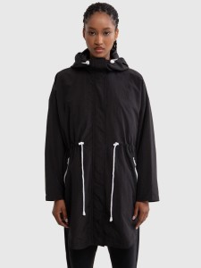 Kurtka damska parka z kapturem czarna Nebula 906