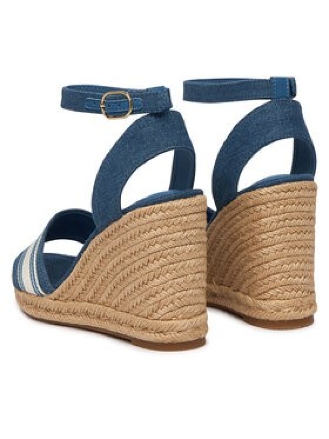 Tommy Hilfiger Espadryle High Wedge Espad Webbing FW0FW09342 Niebieski