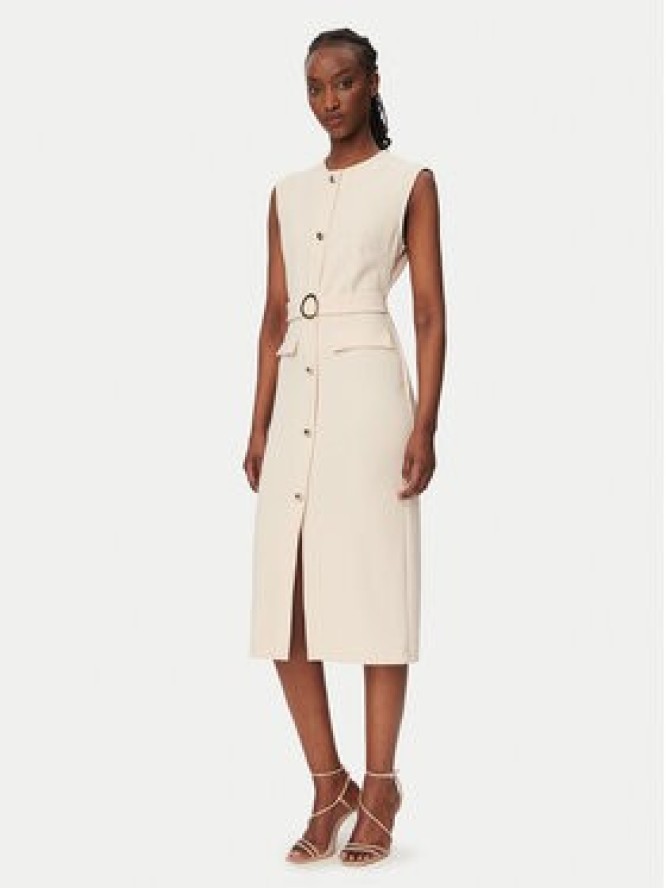 Rinascimento Sukienka koktajlowa CFC0020278002 Beżowy Slim Fit