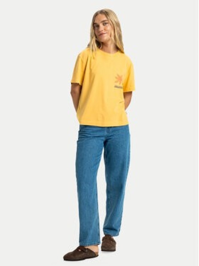 Quiksilver T-Shirt Standard EQWZT03197 Żółty Regular Fit