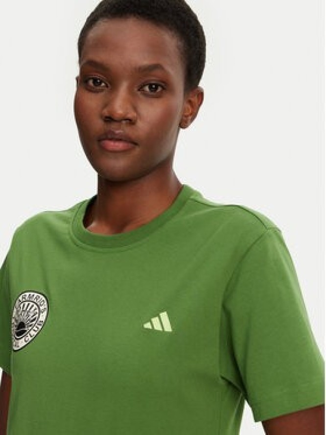 adidas T-Shirt FARM Graphic JD6292 Zielony Regular Fit